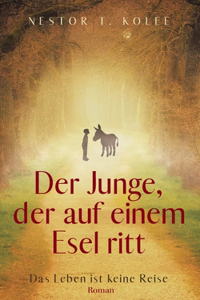 Junge, der auf einem Esel ritt