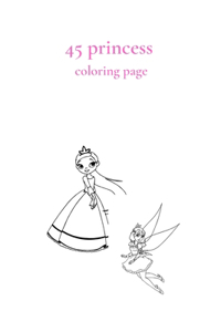 45 princess coloring page: 45 princess coloring page