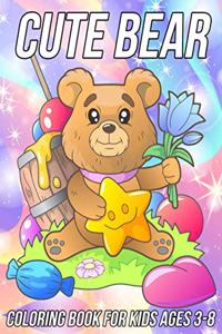Bear Coloring Book for Kids Ages 3-8