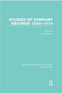 Studies of Company Records (Rle Accounting)