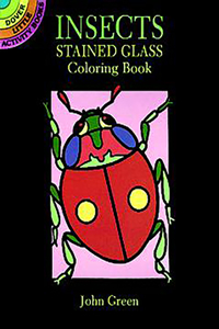 Insects Stained Glass Colouring Book