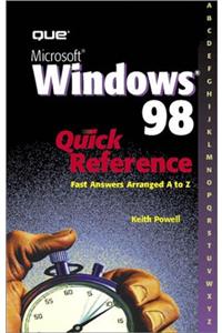 Microsoft Windows 98 Quick Reference (Que Quick Reference Series)