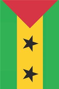 Sao Tome and Principe Flag Notebook - Sao Tomean Flag Book - Sao Tome and Principe Travel Journal