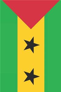 Sao Tome and Principe Flag Notebook - Sao Tomean Flag Book - Sao Tome and Principe Travel Journal