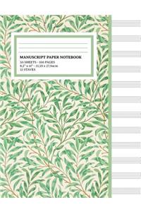 Manuscript Paper Notebook