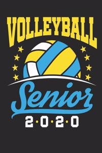 Volleyball Senior 2020: Volleyball Notebook, Blank Paperback Composition Book For Volleyball Player To Write In, 150 Pages, college ruled