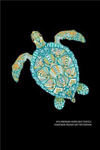 Polynesian Honu Sea Turtle Hawaiian Maori Art Notebook