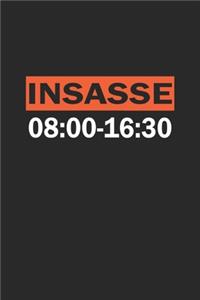 Insasse 08: 00-16:30: Notizbuch - Karo - A5 - 120 Seiten