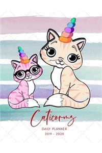 2019 2020 15 Months Kitten Caticorns Unicorn Daily Planner