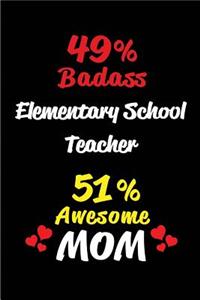 49% Badass Elementary School Teacher 51 % Awesome Mom
