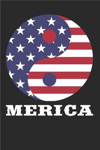 Merica Yin Yang 4th of July USA American Flag Patriotic