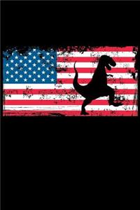 American Flag Dinosaur Notebook