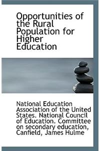 Opportunities of the Rural Population for Higher Education