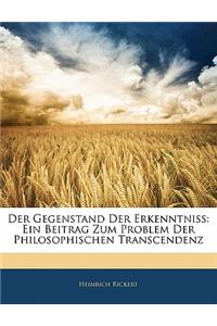 Der Gegenstand Der Erkenntniss