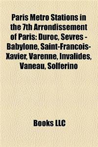 Paris Metro Stations in the 7th Arrondissement of Paris