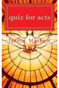 Quiz for Acts: Bible Quiz for Acts of Apostles