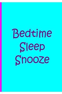 Bedtime Sleep Snooze - Light Blue Purple Notebook / Journal / Blank Lined Pages