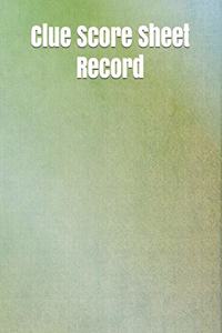 Clue Score Sheet Record