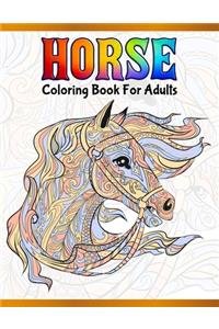 Horse Coloring Book For Adults
