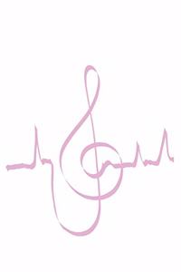 Music Clef Heartbeats - music book, music lines, notebook, notepad, 120 pages, souvenir gift book, also suitable as a decoration for birthday or christmas