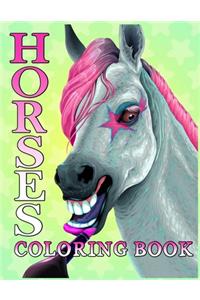 Horses Coloring Book