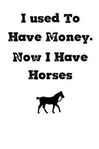 I used to have money, now I have horses