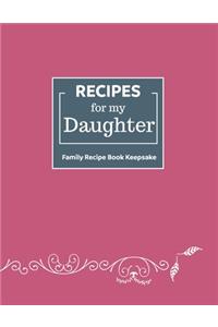 Recipes for my Daughter-in-law