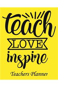 Teach Love Inspire Teachers Planner
