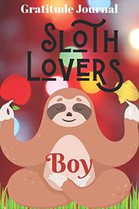 Gratitude Journal Sloth Lovers Boy