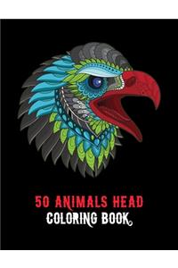 50 Animals Head Coloring Book