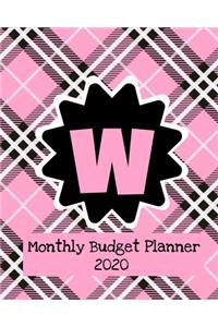 Monthly Budget Planner 2020