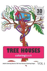 Tree Houses Coloring Book