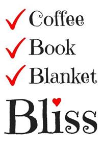 Coffee Book Blanket Bliss: Blank Lined Journal for Book Lovers