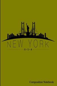 New York USA Composition Notebook