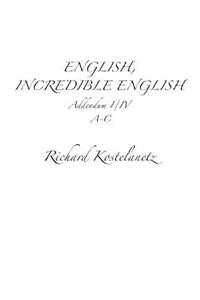 English, Incredible English Addendum I/IV