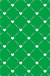 Bullet Journal Notebook White Quilted Hearts Pattern 7