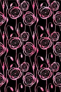 Journal Notebook Scribbly Watercolor Flowers Pattern 3
