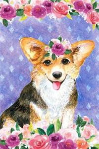 Journal Notebook For Dog Lovers Corgi In Flowers 1: 162 Lined and Numbered Pages With Index For Journaling, Writing, Planning and Doodling, For Women, Men, Kids, 160 Pages, Easy To Carry Size.