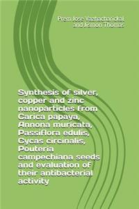 Synthesis of Silver, Copper and Zinc Nanoparticles from Carica Papaya, Annona Muricata, Passiflora Edulis, Cycas Circinalis, Pouteria Campechiana Seeds and Evaluation of Their Antibacterial Activity