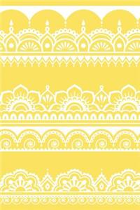 Indian Design Notebook: Butter: Notebook 6 X 9: Notebook 250 Pages