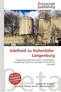 Adelheid Zu Hohenlohe-Langenburg