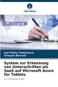System zur Erkennung von Unterschriften als SaaS auf Microsoft Azure für Tablets