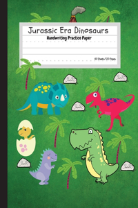 Jurassic Era Dinosaurs - Handwriting Practice Paper
