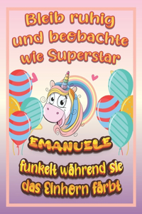 Bleib ruhig und beobachte wie Superstar Emanuele funkelt während sie das Einhorn färbt