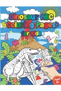 Dinosaur Abc Coloring Pages For Kids