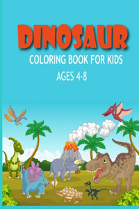 Dinosaur Coloring Books for Kids Ages 4-8