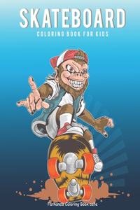 Skateboard Coloring Book For Kids: This Coloring Book Fills With Amazing Stress Relieving 29 Designs