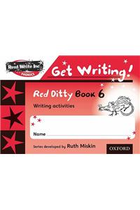 Read Write Inc. Phonics: Get Writing!: Red Ditty Books 6-10 School Pack