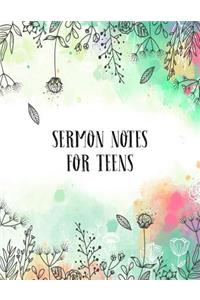 Sermon Notes for Teens