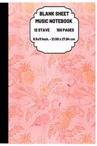 Blank Sheet Music Notebook
